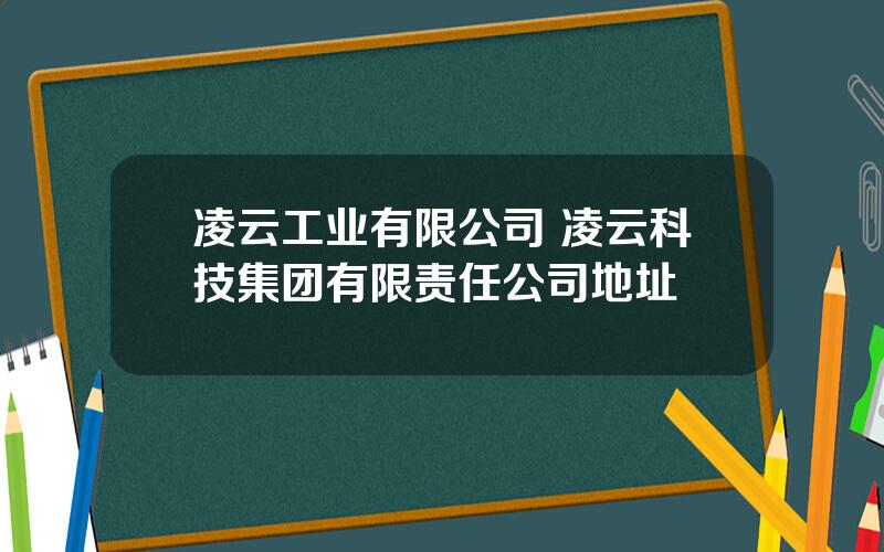 凌云工业有限公司 凌云科技集团有限责任公司地址